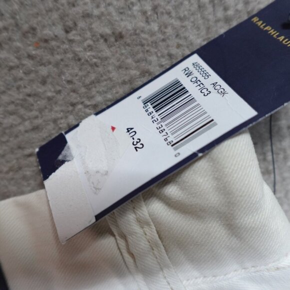 Polo Ralph Lauren Pants 40 x 31 Beige Buckleback Chino Flat Front NEW READ - Picture 4 of 13